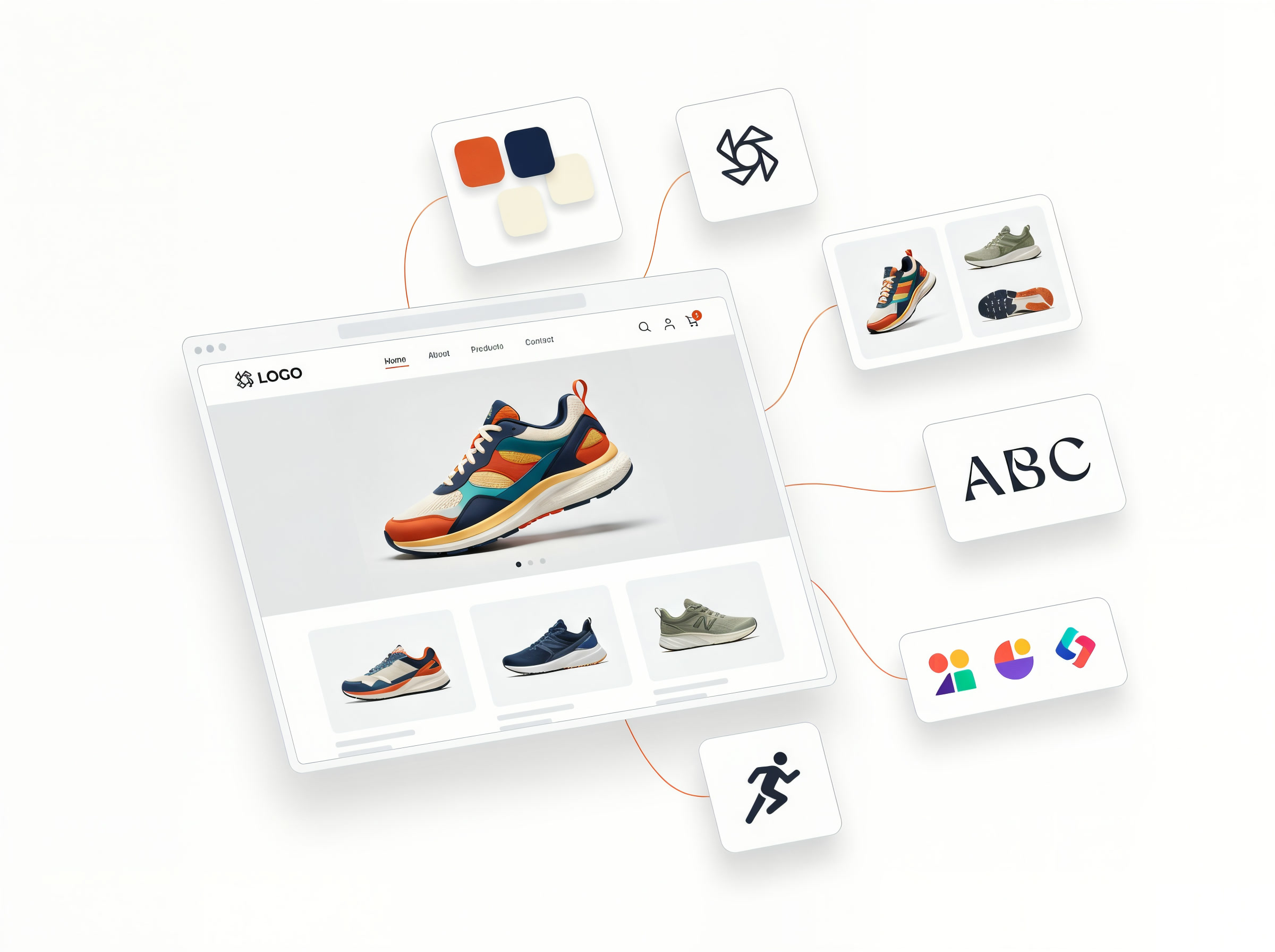 AdControlCenter scanning a website and extracting brand colors, products, and audience signals